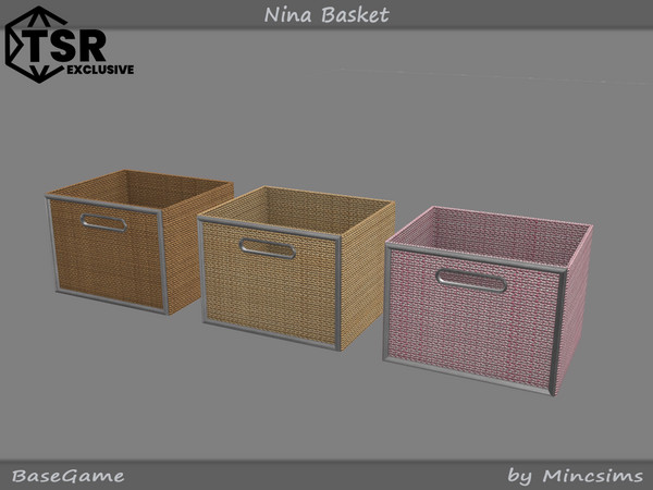 Sims 4 — Nina Basket by Mincsims — Basegame Compatible 7 swatches