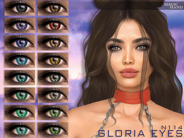 Sims 4 — Gloria Eyes N114 by MagicHand — Eyes with a black spot for males and females in 16 colors - HQ Compatible.