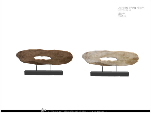 Sims 4 — Jorden livingroom - sculpture Wood by Severinka_ — Table sculpture Wood From the set 'Jorden living room decor'