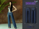 Sims 4 — Navy Denim Jeans [N45] by CHROMEANGEL44 — New Mesh 5 Swatches HQ Texture Female | Adult-Elder-Teen-Young Adult