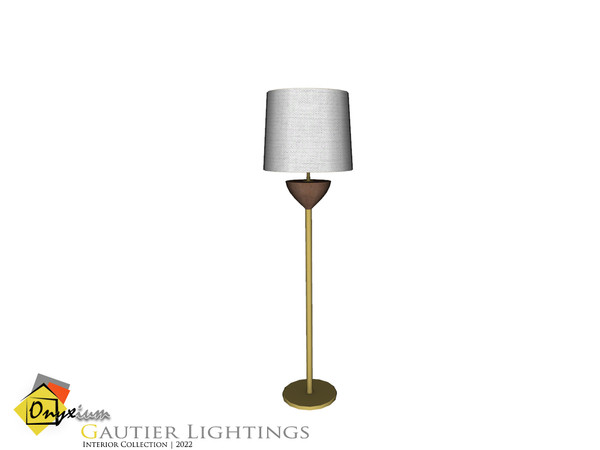Sims 4 — Gautier Floor Lamp by Onyxium — Onyxium@TSR Design Workshop Lighting Collection | Belong To The 2022 Year