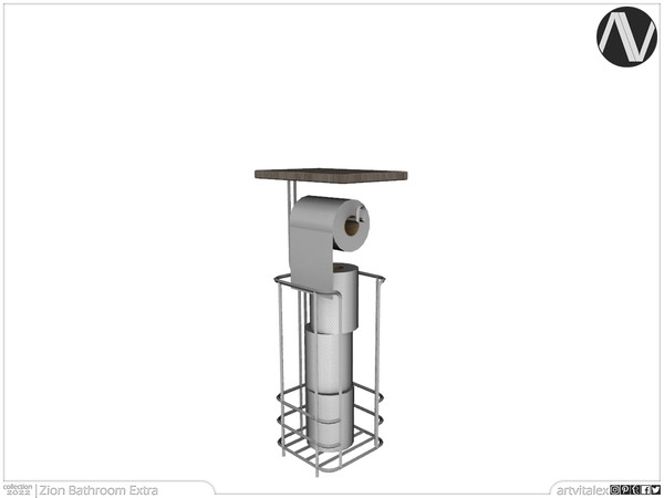 Sims 4 — Zion Toilet Paper Holder Stand by ArtVitalex — Bathroom Collection | All rights reserved | Belong to 2022