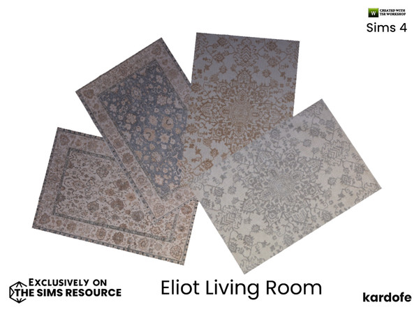 Sims 4 — kardofe_Eliot Living Room_Rug by kardofe — Classic rug, in four colour options