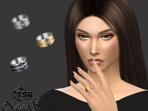 Sims 4 — Satin channel faceted diamond ring  by Natalis — Satin channel faceted diamond ring. 8 color options. Female