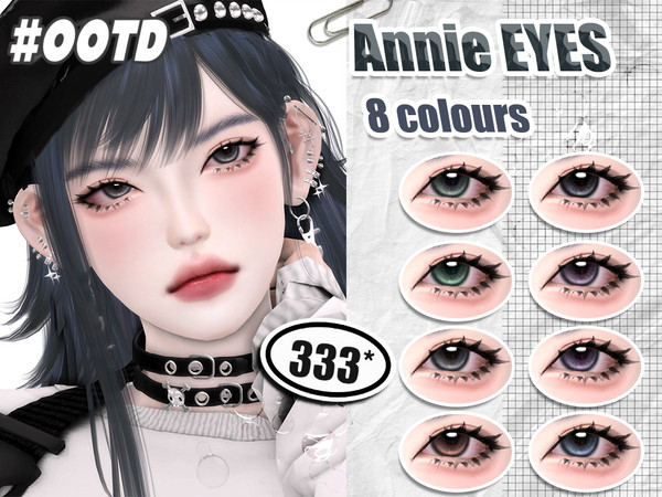 Sims 4 — 333-Annie eyes by asan333 — HQ mod compatible custom thumbnail Reuploading to any forum or website is not
