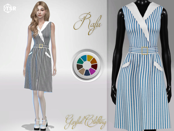 Sims 4 — Rafu by Garfiel — - 14 colours - Everyday, party, formal - Base game compatible - HQ compatible