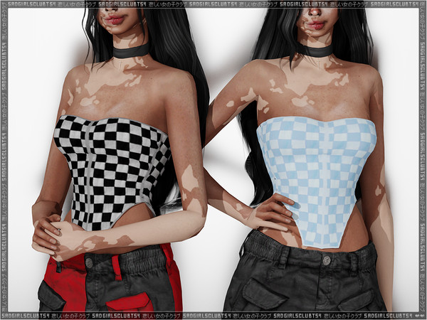 Sims 4 — [PATREON] highleg bandeau top by sadgirlsclub — / new mesh made by me / 13 swatches / all LODs / HQ ~ do not