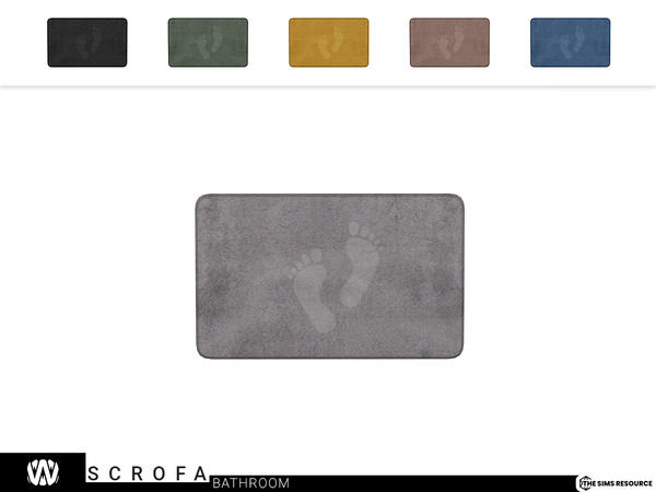 Sims 4 — Scrofa Bathroom Mat by wondymoon — - Scrofa Bathroom - Bathroom Mat - Wondymoon|TSR - Creations'2022
