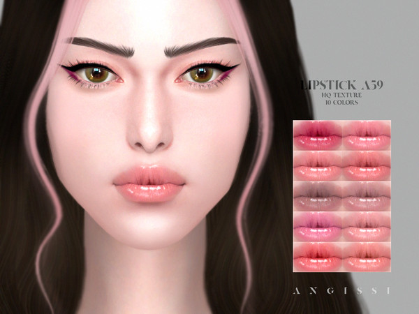 Sims 4 — Lipstick A59 by ANGISSI — For all questions go here ---- angissi.tumblr.com -10 colors -HQ compatible -Female