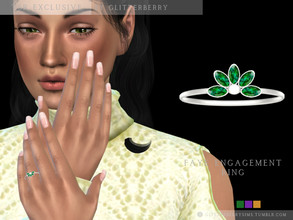 Sims 4 — Faye Engagement Ring by Glitterberryfly — A gorgeous yet simple engagement ring