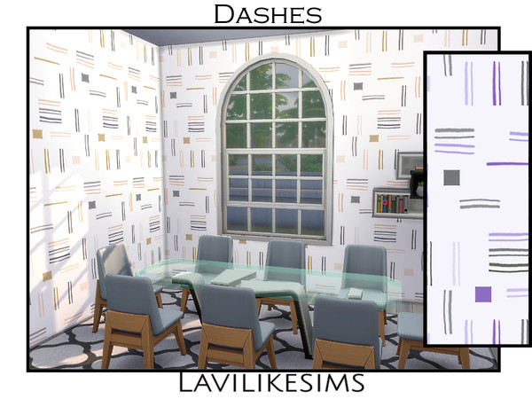 Sims 4 — Dashes by lavilikesims — A paper with random dashes in different directions Base game friendly in 7 swatches