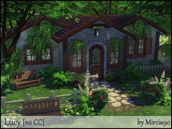 Sims 4 — Lucy by Mircia90 — A small, slightly damaged house for a lonely Sim. Rest from the hustle and bustle in a