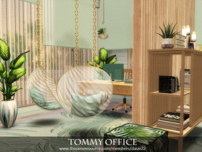 Sims 4 — Tommy Office by dasie22 — Tommy Office is a modern, tropical study. This room can be placed alternatively