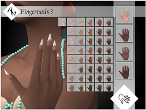 Sims 4 — Fingernails 3 by AleNikSimmer — My old claws converted to the fingernails category with new improved textures