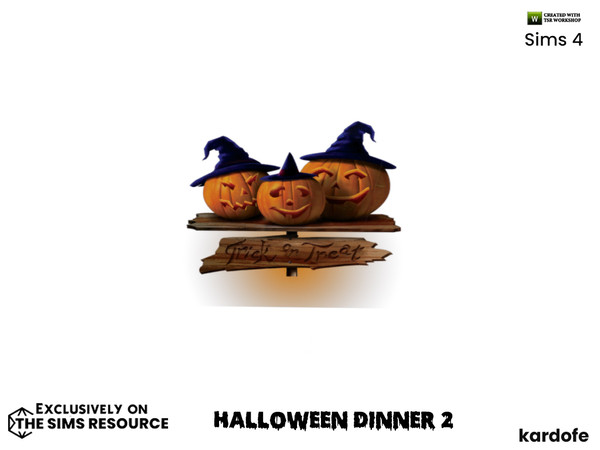 Sims 4 — Halloween Dinner_Decorative vinyl by kardofe — Decorative vinyl of halloween pumpkins
