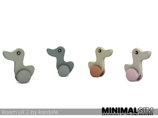 Sims 4 — MinimalSIM_kardofe_Room Lili_Duck by kardofe — Toy duck, decorative, in three colour options