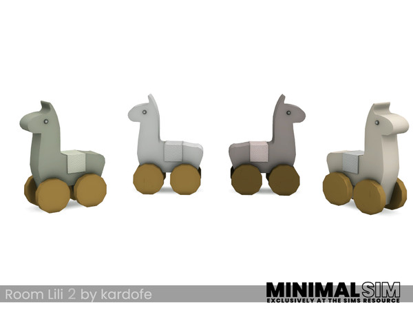 Sims 4 — MinimalSIM_kardofe_Room Lili_Llama by kardofe — Toy llama, decorative, in three colour options