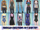 Sims 4 — 90s Kids Set by FreeganCreations — Here's to us! Tell 'em that we do it for the '90s kids! Hey Hello, My Dear