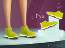 Sims 4 — "Eva" female futuristic sneakers by FlyStone — Great basketball high-mid sneakers in future style made