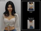 Sims 4 — Top No.2 by mari_19 — - 16 colors - New mesh - All LODs - Custom thumbnail