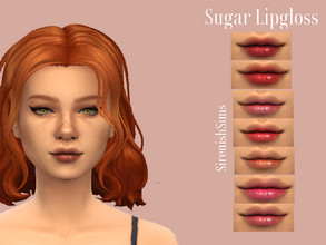 Sims 4 — Sugar Lipgloss by SirenishSims — Has 7 swatches