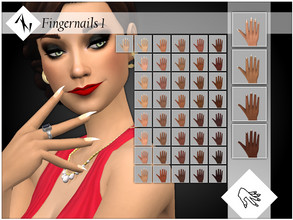 Sims 4 — Fingernails 1 by AleNikSimmer — My old claws converted to the fingernails category with new improved textures