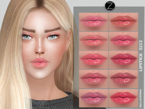 Sims 4 — LIPSTICK Z213 by ZENX — -Base Game -All Age -For Female -10 colors -Works with all of skins -Compatible with HQ