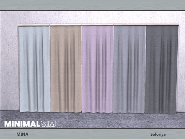 Sims 4 — MinimalSIM. Mina. Curtain by soloriya — Curtain. Part of MinimalSIM Mina set. 5 color variations. Category:
