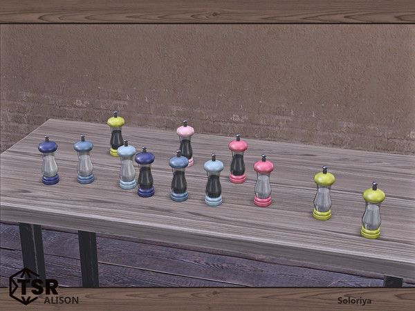Sims 4 — Alison. Salt and Pepper Shaker, v1 by soloriya — Salt and pepper shaker, version one. Part of Alison set. 12