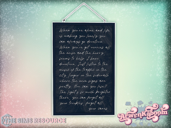 Sims 4 — Farina - Wall Picture by ArwenKaboom — Base game object in multiple recolors. Find all objects by searching