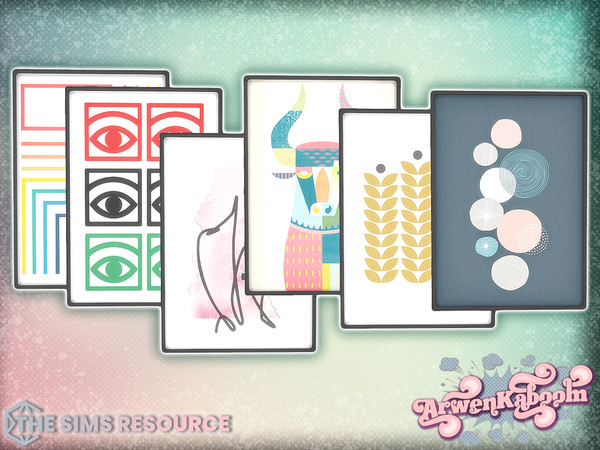 Sims 4 — Farina - Wall Picture 2 by ArwenKaboom — Base game object in multiple recolors. Find all objects by searching
