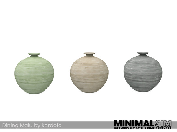 Sims 4 — MinimalSIM_kardofe_Dining Malu_Vase 2 by kardofe — Spherical vase, matt textured, in three colour options