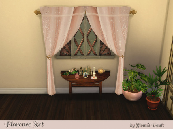 Sims 4 — Florence set Curtains by Siomi's Vault by siomisvault — A lovely curtains, are small but cute really lovely.