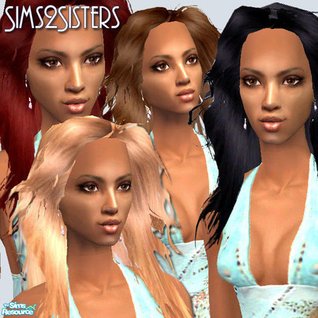 Sims 2 — S2S Teko hair set by TSR Archive — Teko from Reflexsims hair mesh retexture. 4 colors