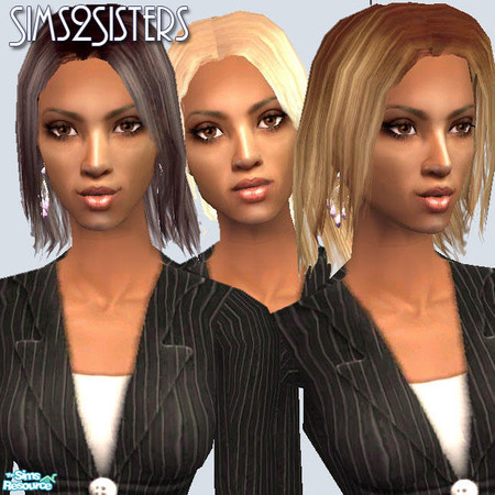 Sims 2 — S2S Rose hair set1 by TSR Archive — Rose hair mesh retexture. 3 colors