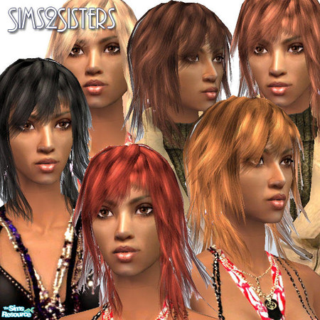 Sims 2 — S2S Xmsims hair set by TSR Archive — Xmsims mesh retexture. 6 colors