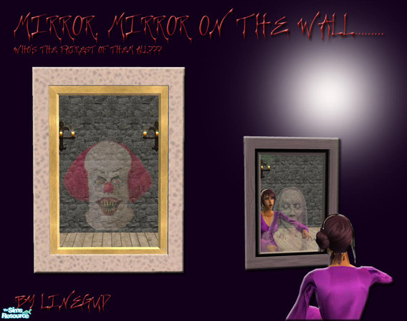 Sims 2 — Mirror, mirror on the wall... IT - clown by linegud — 