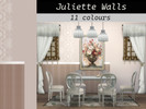 Sims 4 — Juliette Walls by _Simmiller — This is a set of 3 complementary walls with 2 wallpapers and 1 matching paint.