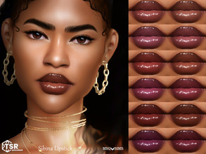Sims 4 — Sibina Lipstick by MSQSIMS — This glossy lipstick for middle skin tones comes in 12 swatches. It is suitable for