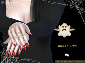 Sims 4 — Ghost Ring Right by Glitterberryfly — Middle right finger ghost ring