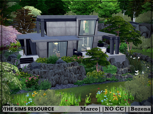 Sims 4 — Marco by Bozena — The house is located in the Brindleton Bay . Lot: 30 x 20 Value: $ 53 560 Lot type: