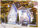 Sims 4 — Modern Scandi Barn CC only TSR by Moniamay72 — Got a beautiful lot? This scandinavian modern home will capture