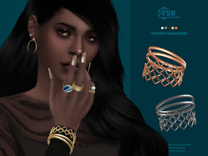 Sims 4 — Ventris bracelets by sugar_owl — Female metal bracelets. 5 swatches: gold, silver and bronze. Teen - Adult -