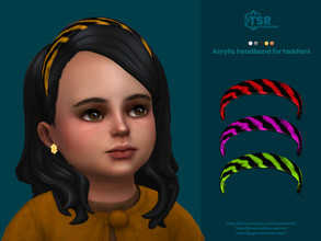 Sims 4 — Acrylic headband for toddlers by sugar_owl — Big acrylic headband for female sims. Toddler only. 8 swatches.