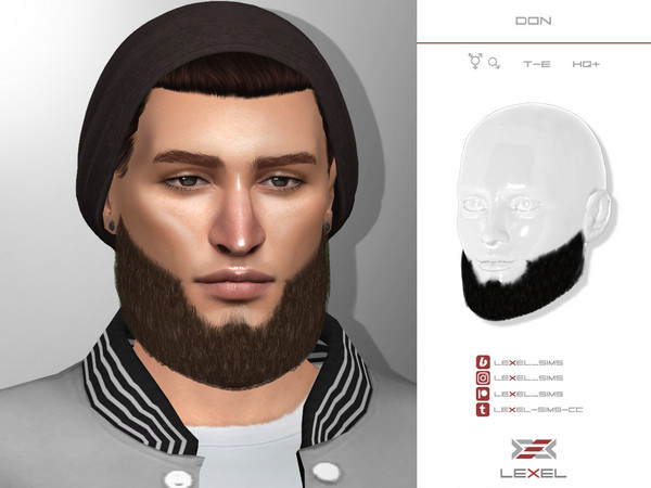 Sims 4 — [PATREON & Boosty] Don (beard style)  by LEXEL_s — - 18 swatches - Teen trough elder - Male & T-male