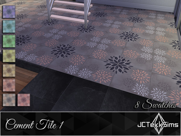 Sims 4 — Cement Tile 1 by JCTekkSims — Created by JCTekkSims.