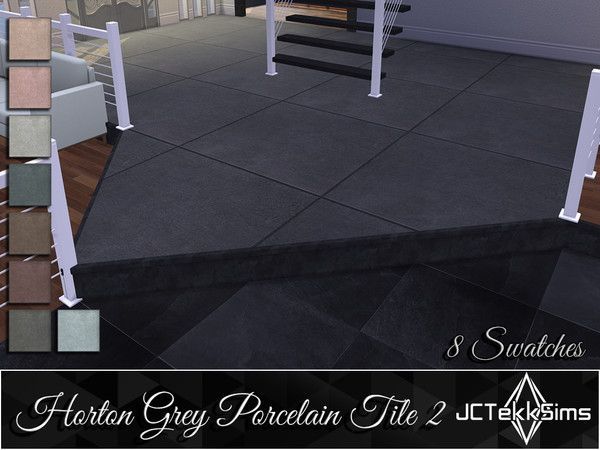 Sims 4 — Horton Grey Porcelain Tile 2 by JCTekkSims — Created by JCTekkSims.