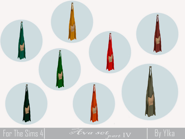 Sims 4 — [SJB] Ava set part IV Kitchen - apron by Ylka by Ylka — Has 8 colors. You can see all the colors in the photo