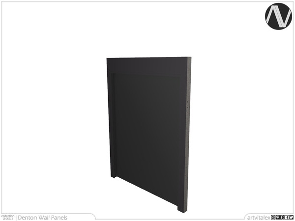 Sims 3 — Denton Wall Panel Wide Medium by ArtVitalex — Decorative Collection | All rights reserved | Belong to 2022