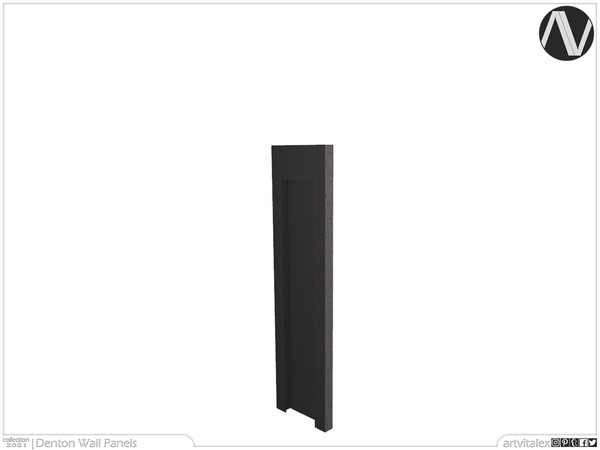 Sims 3 — Denton Wall Panel Narrow Medium by ArtVitalex — Decorative Collection | All rights reserved | Belong to 2022